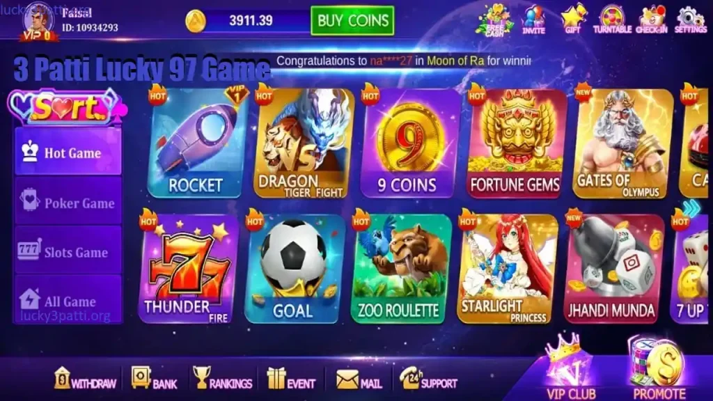 3 Patti Lucky 97 Games